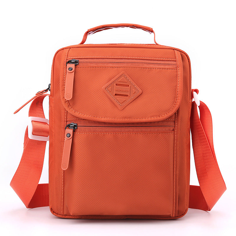 Shoulder bag men's versatile new large-capacity casual satchel nylon cloth shoulder bag men's portable small square bag