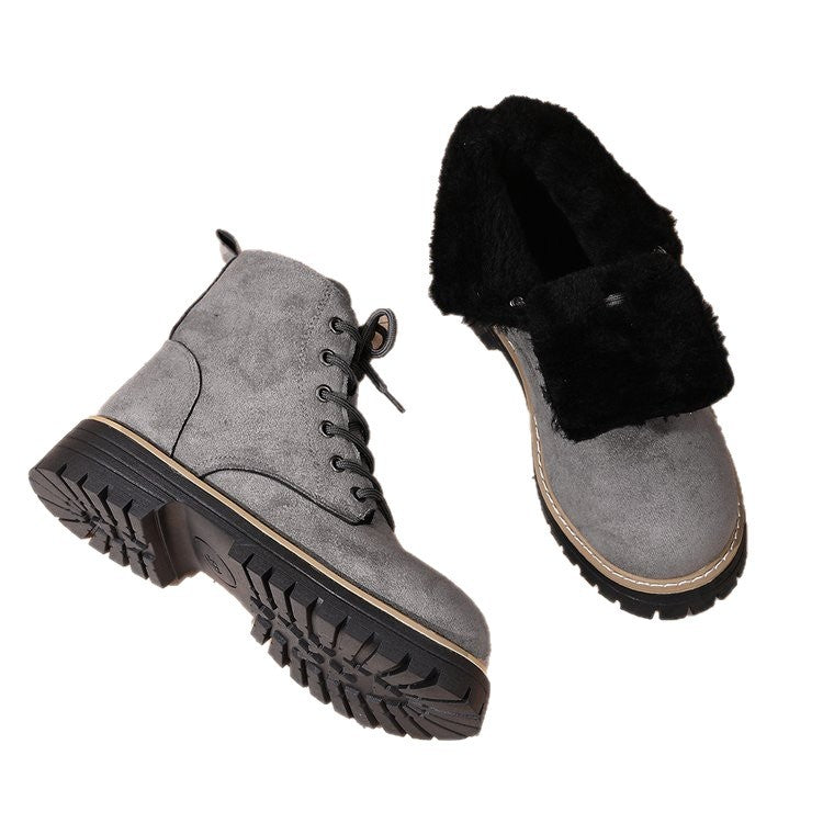 autumn new arrival: plus-size fleece-lined martin boots for women, sizes 36-43. wholesale available for  &  dropshipping
