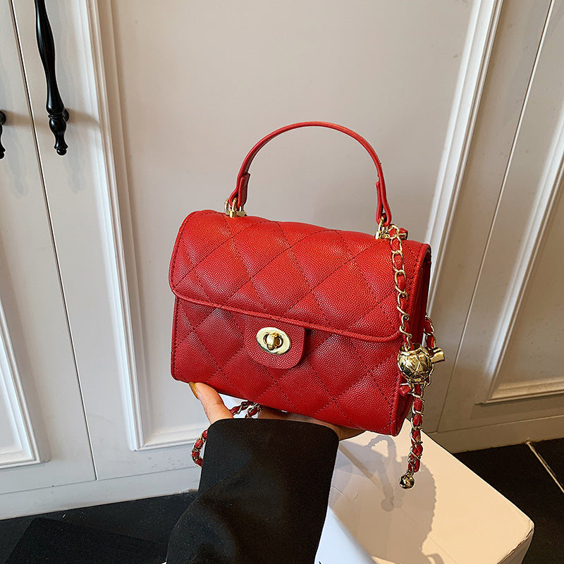 Foreign trade rhombus chain mini bag women's 2025 new high-end niche portable small square bag fashion messenger bag