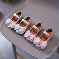 New girls' leather shoes princess shoes baby flats spring and autumn children's leather shoes soft sole baby girl square toe shoes low-cut shoes