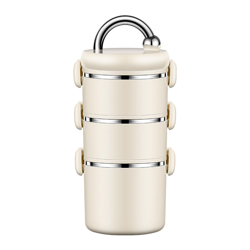 304 stainless steel thermal insulation lifting pot, portable thermal insulation bucket, portable for office workers, can be heated in microwave oven, multi-layer lunch box