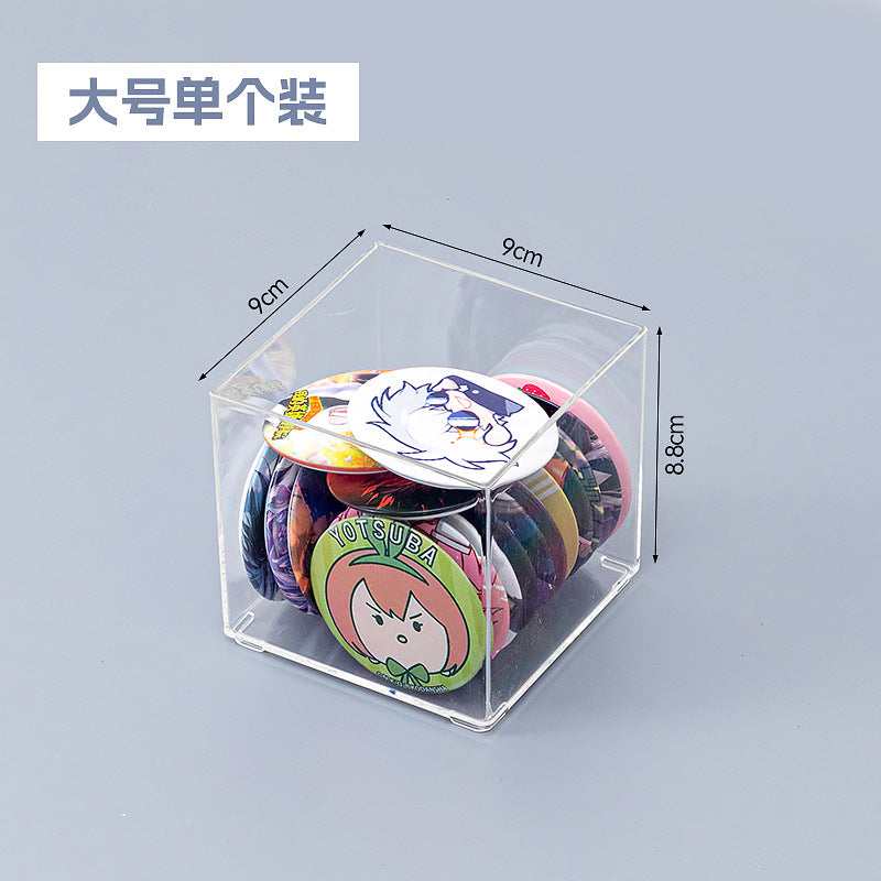 Desktop figure transparent storage box Multifunctional badge bar storage box Plastic peripheral drawer storage box