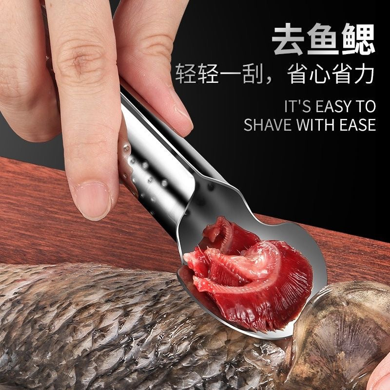 New 304 stainless steel fish scale remover - commercial grade fish scaler, fish scale knife, and heavy-duty fish scale brush for efficient fish cleaning
