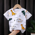 Kids' short-sleeve pure cotton summer new arrivals : boys' t-shirts, baby cartoon girls' short-sleeve korean style tops, children's clothing