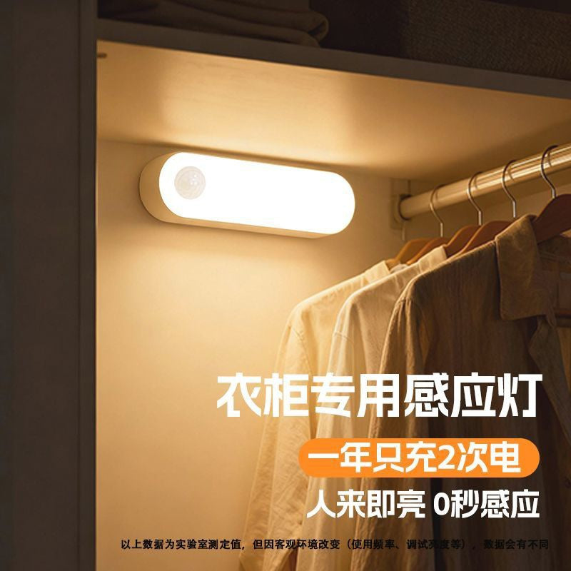 Smart human body induction night light - voice control, wireless, for bedroom, wardrobe, cabinet, hallway, bedside use