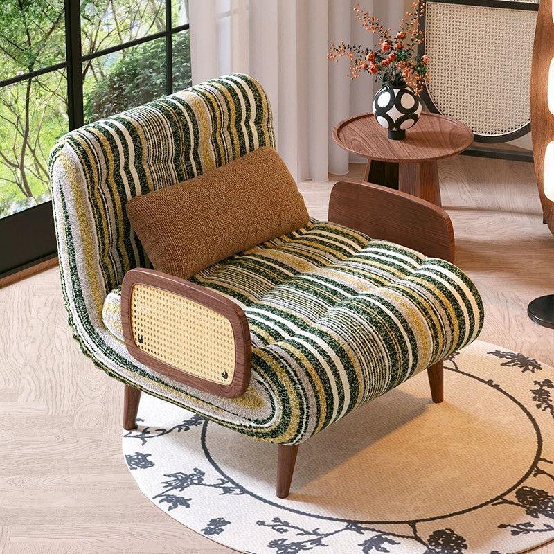 Solid wood folding sofa - compact living room, home use, dual-purpose, american retro, multifunctional, creative, light luxury sofa bed
