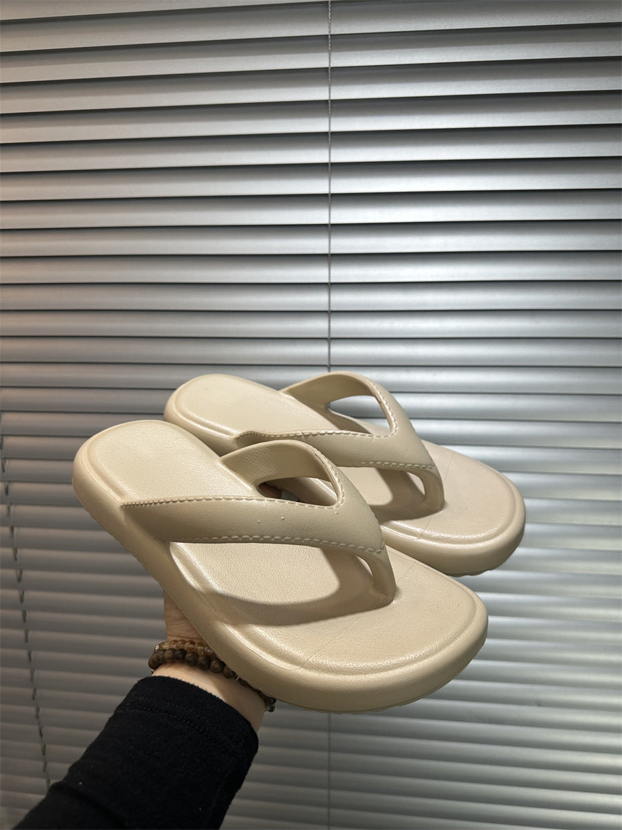 Eva flip-flops women's summer 2026 new french style flat bottom outdoor summer sandals beach wear fashion