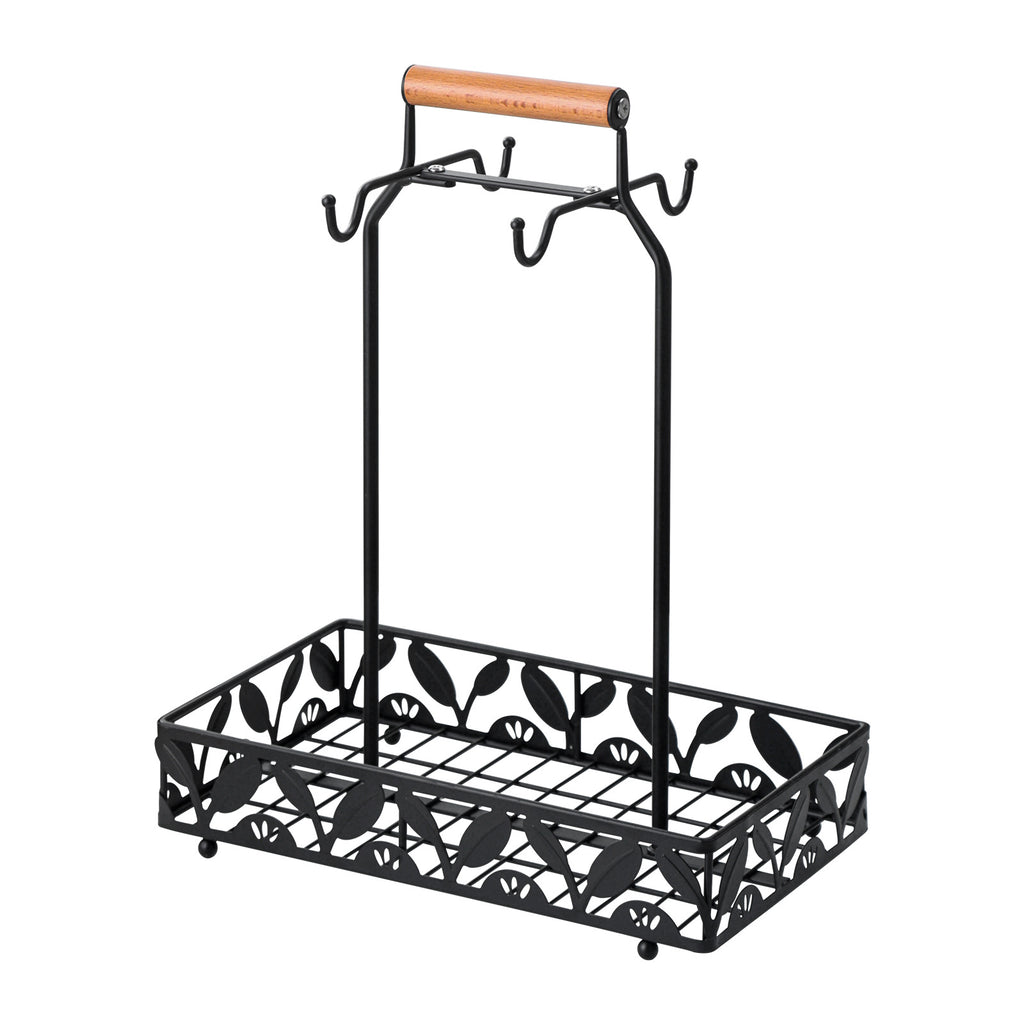 Cross-border coffee cup holder, water cup storage hanger, snack storage rack, wrought iron coffee capsule holder, ear mug holder.