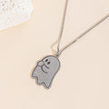 Halloween necklace wholesale fashion cross-border jewelry cartoon oil drop heart ghost pendant necklace couple necklace women
