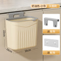 Kitchen hanging trash can for home cabinet wall hanging storage bucket plastic toilet bathroom trash can with lid wholesale