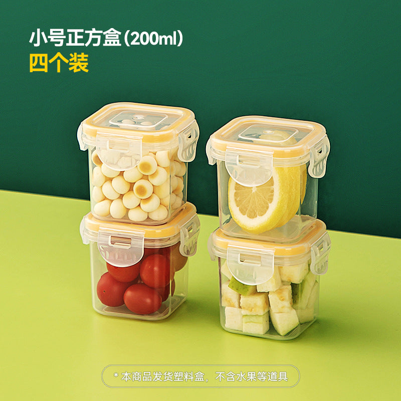 Kitchen finishing dustproof storage box with lid transparent refrigerator storage box food grade plastic food crisper