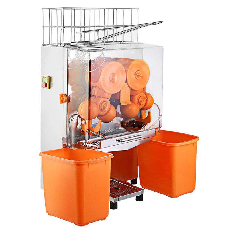 Commercial stainless steel automatic orange juice extractor with pulp separation - electric fruit juicer for freshly squeezed orange juice