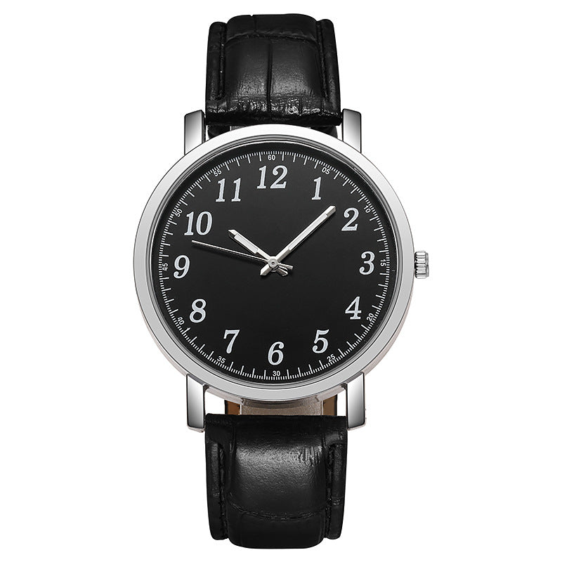 2021 wish cross-border couple's round watch, quartz watch for men and women, student gift, wholesale cross-border hot seller