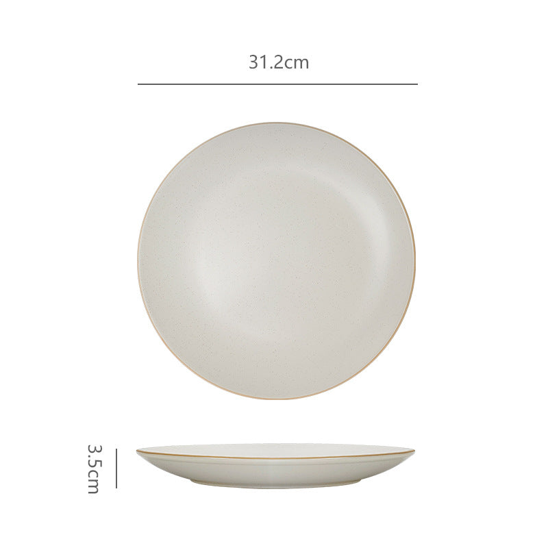 Vintage chic high-end western ceramic plate - perfect for home, restaurant, desserts, steak, salads, fruits, and snacks