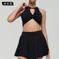 【clearance - no returns or exchanges】knotted design cutout top sports bra - beautiful back tank top for fitness, yoga, and underwear