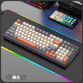 K85 wired mechanical keyboard - tri-color keycap, hot-swappable, for gaming, desktop, office, home use, backlit usb