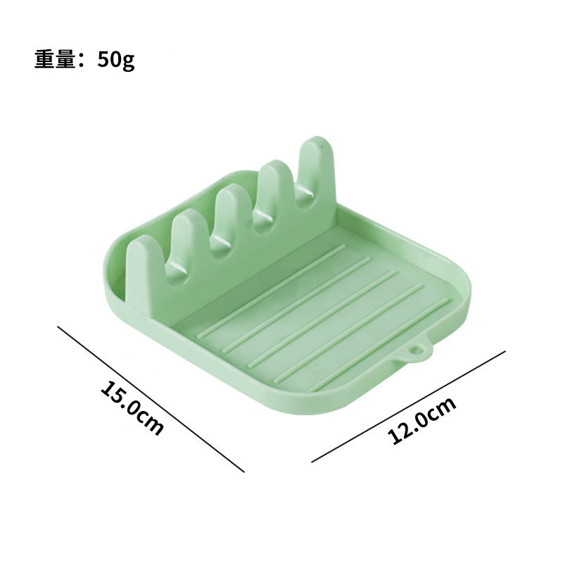 kitchen drain multi-purpose pot lid rack kitchen utensil storage rack ppbottom base for chopsticks shovel spoon rack for home wholesale