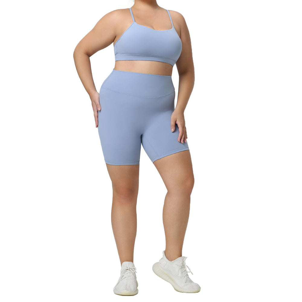 plus size lycra yoga clothes suit high elastic breathable brushed sportswear suit women's summernew arrival fitness clothes
