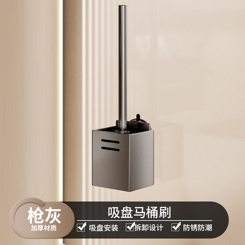 Suction cup towel rack, bathroom free punching, bathroom rack, toilet double folding towel rack, bathroom pendant set.