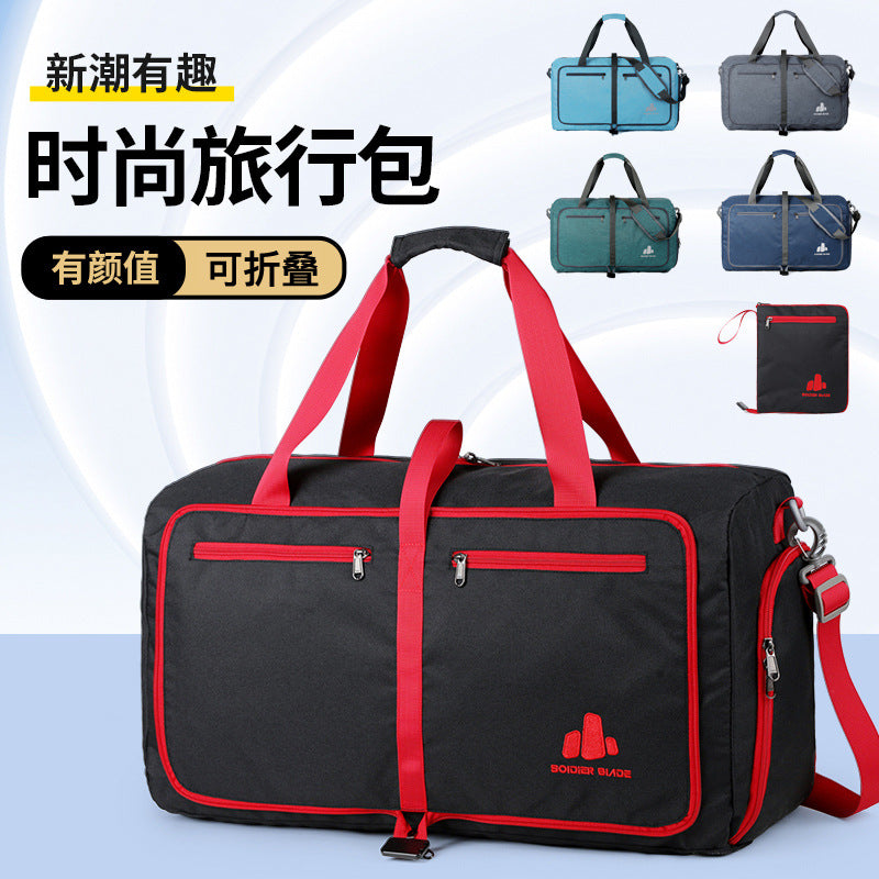 popular folding travel bag 45 liters, waterproof storage duffel bag, outdoor fitness sports handbag