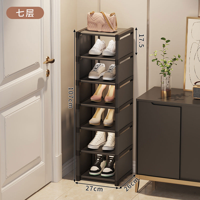 Simple shoe rack storage shoe rack multi-layer space saving door dormitory shoe cabinet household storage slipper rack rack