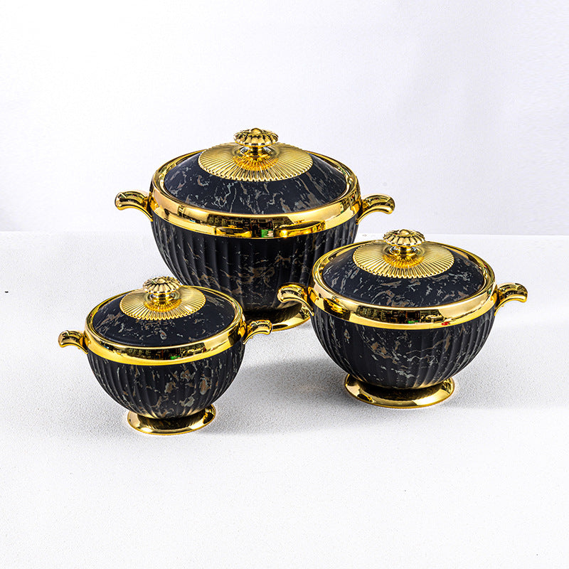 European-style light luxury lunch box food warmer colorful storage pot insulated lunch container