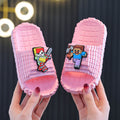 My world eva summer new sandals & slippers - building block character, cute cartoon design, outdoor non-slip slippers for boys & girls