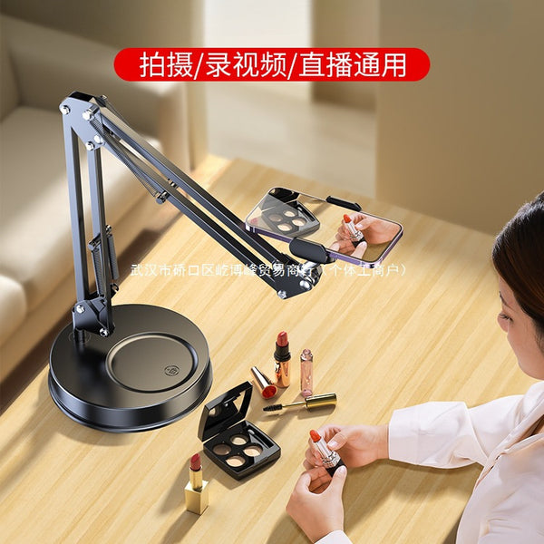 [Professional overhead shooting] Mobile phone holder, desktop live broadcast, selfie stick, tripod, food recording, video, online class, unpacking.
