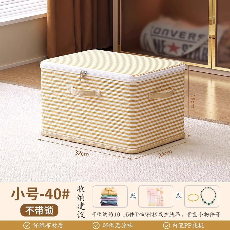 Locked storage box, household wardrobe, clothes, quilts, toys, sorting box, foldable password, storage box artifact