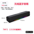 Soundbar rgb color light desktop speaker computer long bass multimedia wireless bluetooth audio