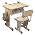 Children's study desk, elementary school home writing desk, height-adjustable desk, homework desk and chair set, school-specific desk