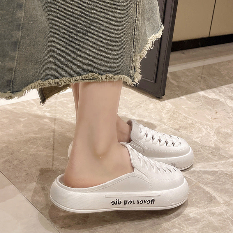 2024new arrivalsummerfashioncut outcasual baotou lazy slippers popularins outdoor beach one-line women's shoes