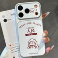 Simple drawing serves the people, suitable for boys and girls, iphone17 couple mobile phone case, love apple 18 soft case