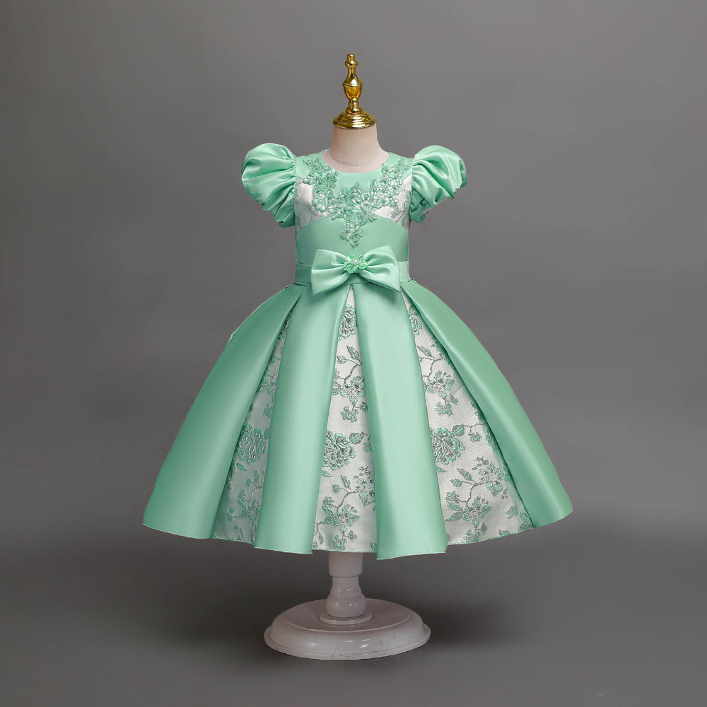 New arrivalin stockchildren's clothing female flower girl dress section cloth pattern princess dress model catwalk dress kids dress