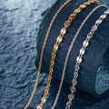 European and american cross-border new jewelry: fashionable minimalist stainless steel sequin double-layer gold-plated anklet - summer beach anklet