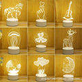3d night light acrylic children's cartoon logo birthday gift table lamp led ambient light touch control eye protection