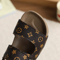 Vancahao girls' fashion sandals -  summer new collection - open-toe casual beach sandals for kids - korean style birkenstock sandals