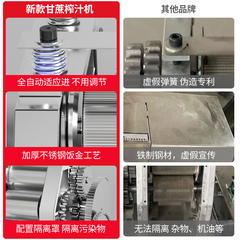 Commercial sugarcane juicer - fully automatic vertical sugarcane juicer machine - electric freshly squeezed sugarcane juice machine - direct from the manufacturer