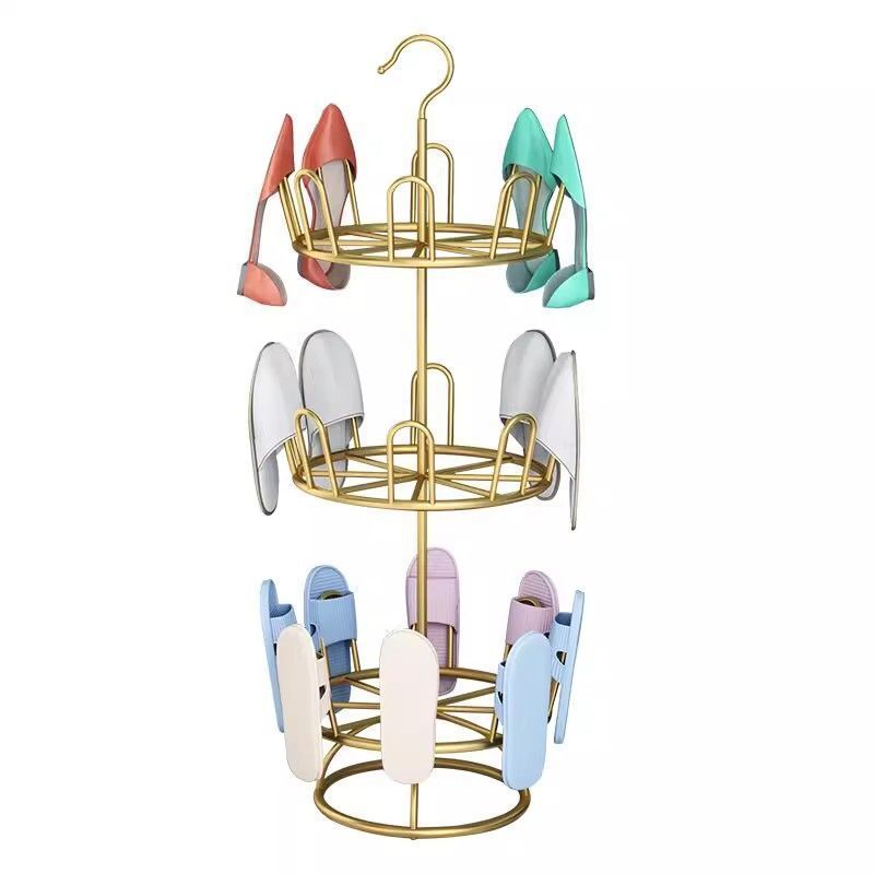 Shoe drying shoe rack rotating balcony bold new slippers mobile floor outdoor storage rack shoe drying artifact