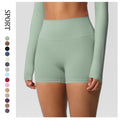 High-waisted, barely-there yoga shorts designed to lift your booty, flatten your tummy, and keep you supported. these quick-drying, breathable, form-fitting shorts are perfect for running, fitness, and any workout