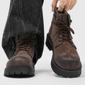 Boots men's new arrival british style rhubarb retro short boots men's heightening workwear motorcycle high-top spring snow shoes