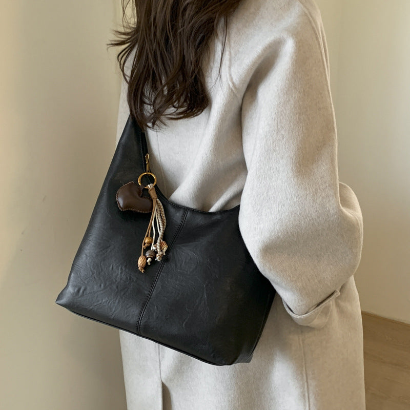 style tote bag 2025 new autumn and winter k-styleeasiest for match shoulder bag work clothingclassy crossbody bag niche style