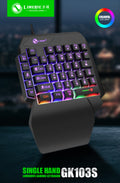 Limei gk103s illuminated gaming keyboard - mechanical feel, mobile gaming throne, one-handed keyboard, phone keypad converter