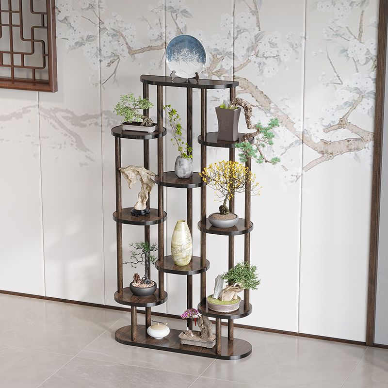 Flower stand living room floor-standing flower stand storage rack balcony flower pot bracket chinoiserie ornament rack green plant display rack