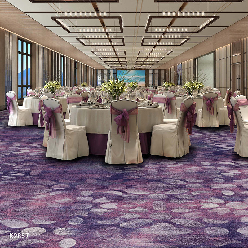 Professionally customized star-rated hotel carpet, banquet hall large area full coverage, reception conference hall wool nylon b1 carpet