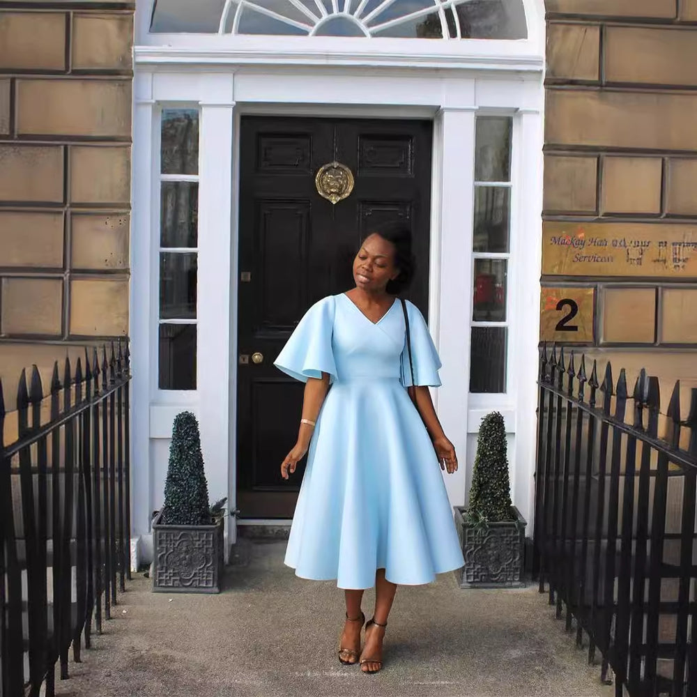 African cross-border  new european and american style elegant commute solid color loose fit dress