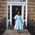 African cross-border  new european and american style elegant commute solid color loose fit dress