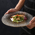Western-style flat plate, hotel restaurant ceramic display plate, steak plate, creative light luxury high-end western-style plate, dessert plate