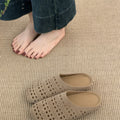 Retroniche stylecut out soft bottom birkenstock shoes women's toe-cap half drag 2026new arrivalniche style yellow lazy roman sandals