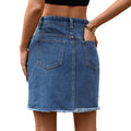 Fashion cross-border export  foreign trade  new style washed fashion slit denim hip skirt short skirt
